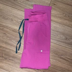 Bright Fuchsia Yola High Waisted 2.0 Skinny Scrub Pants XS